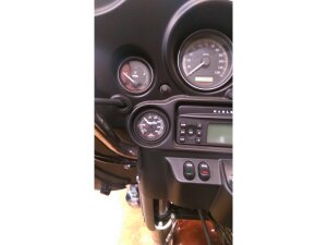 Legend Air Fairing Mounted PSI Gauge, black face Air Pressure Gauge Black face