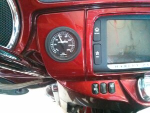 Legend Air Fairing Mounted PSI Gauge, black face Air Pressure Gauge Black face