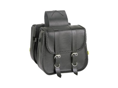 Braided Straight Throw Over Saddlebags Standard, 10 1⁄2" x 11 1⁄2" x 4" Black