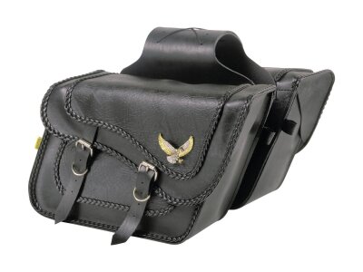 Black Magic Slant Throw Over Saddlebags Fleetside, 16" x 11" x 6 1/2" Black