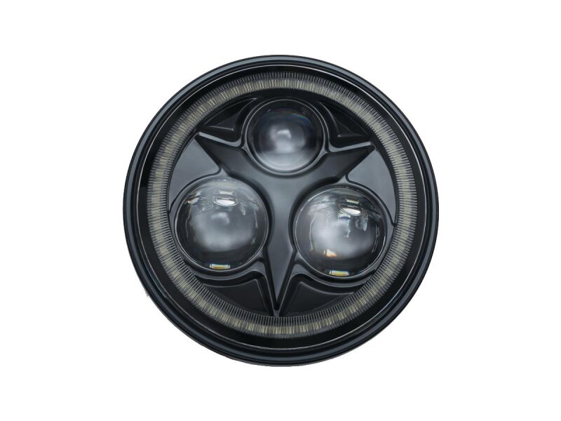 Orbit Vision 5 3/4" LED Headlight Insert Black Anodized Clear LED