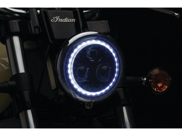 Orbit Vision 5 3/4" LED Headlight Insert Black Anodized Clear LED
