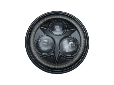Orbit Vision 5 3/4" LED Headlight Insert Black Anodized Clear LED