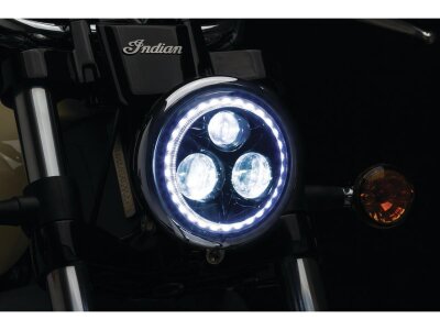 Orbit Vision 5 3/4" LED Headlight Insert Black Anodized Clear LED