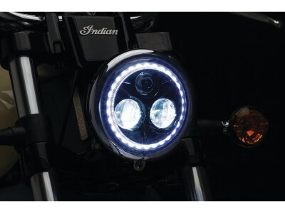 Orbit Vision 5 3/4" LED Headlight Insert Black Anodized Clear LED