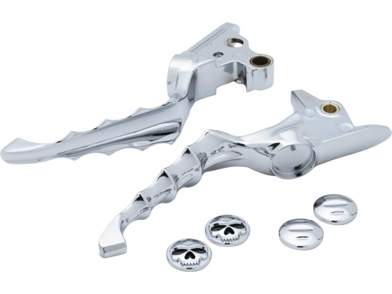Zombie Hand Control Levers Chrome Cable Clutch Left Right
