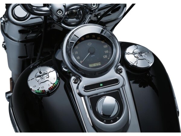 Vented Zombie Gas Cap Right Hand Thread Chrome