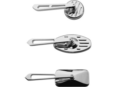 Custom Oval Mirror Short stem Chrome