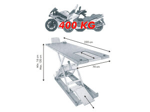 EH 400 Motorcycle Lift Black