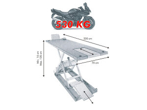 EH 530 Motorcycle Lift Black