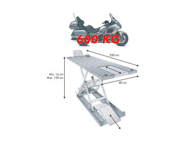 EH 600 Motorcycle Lift Black