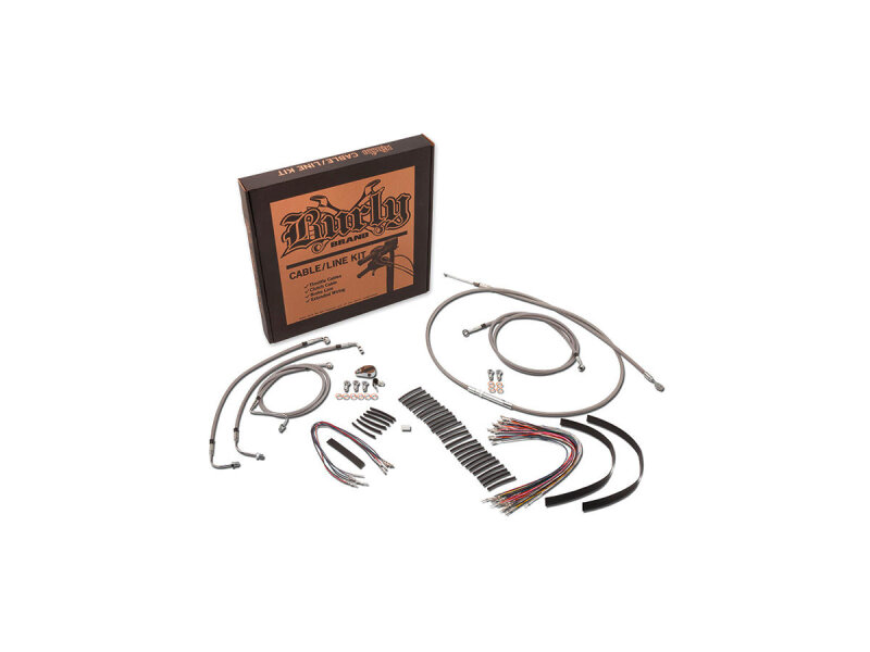 18" Gorilla Bar Cable Kit Stainless Steel Clear Coated Non-ABS