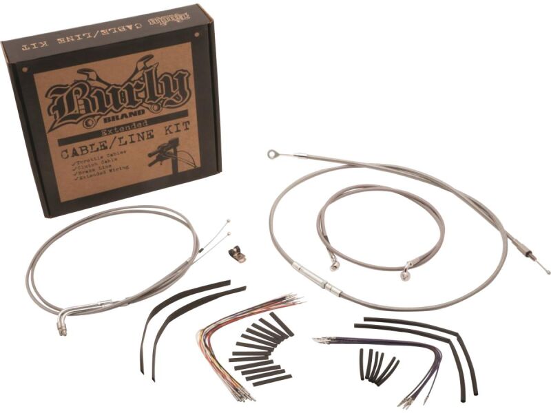 14" Gorilla Bar Cable Kit Stainless Steel Clear Coated ABS