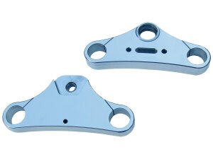 Triple Tree, 13°, For 42mm Outer Tube, Contains Weld On Steering Lock, Aluminum, Polished Triple Tree Kit