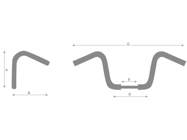 11 Bad Hawk Handlebar Non-Dimpled 3-Hole Chrome 1"