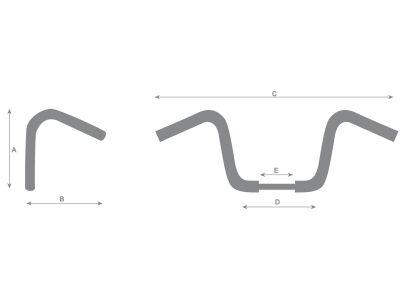 11 Bad Hawk Handlebar Non-Dimpled 3-Hole Chrome 1"