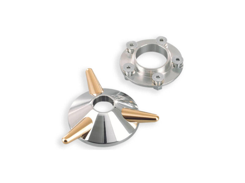 Vintage Spinner Axle Cover Aluminium Polished Brass Polished