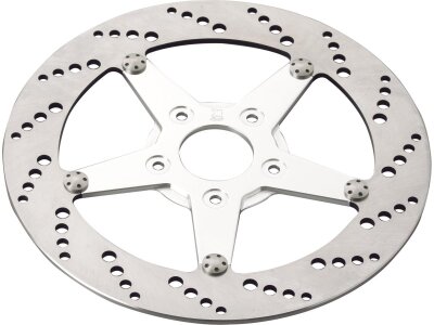 Drilled Brake Rotor Aluminium Stainless Steel 11,5" Rear Left