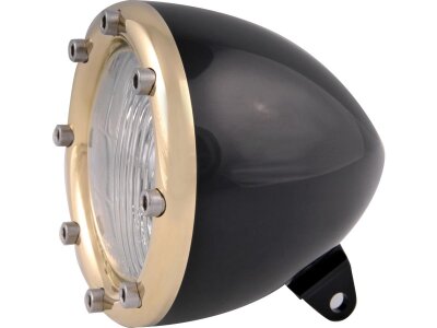 4" Headlight Black H4