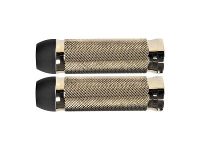 Phantom Base Grips for Internal Throttles by Müller Motorcycles Black Aluminium Ring Brass 1" Internal Throttle