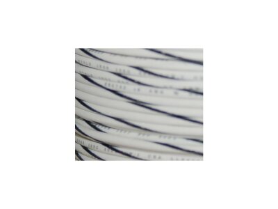 OEM Colored 1mm Wire Spools White, Black Stripe