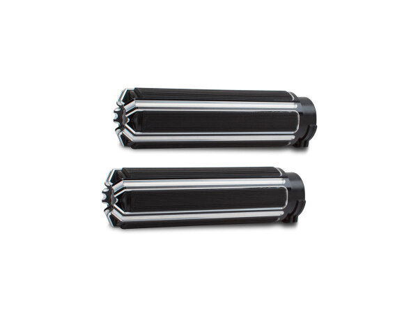 10-Gauge Grips Black Anodized 1" Throttle By Wire