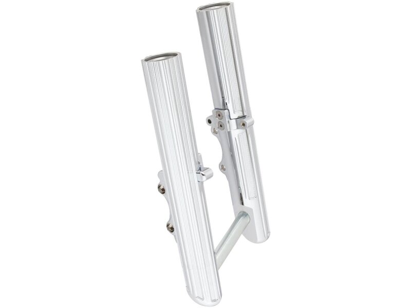 Hot Legs, 10-Gauge, Dual Disc, FLHT/FLHX/FLTR, Chrome Fork Slider