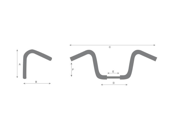 1" Beach Bar Handlebar Non-Dimpled 3-Hole Chrome 1"