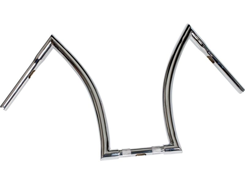 18 Bad Ape Hanger Handlebar Non-Dimpled 3-Hole Chrome 1 1/4" Throttle By Wire Throttle Cables