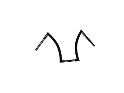 18 Bad Ape Hanger Handlebar Non-Dimpled 3-Hole Black Powder Coated 1 1/4" Throttle By Wire Throttle Cables