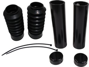 6-Piece Fork Covers with lower Fork Rubbers Plain Black...