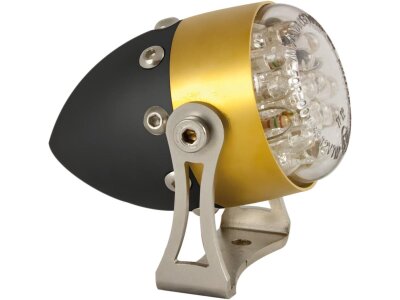 Retro LED Taillight Brass Polished Black Satin Clear LED