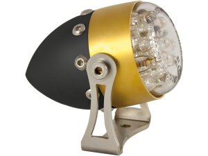 Retro LED Taillight Brass Polished Black Satin Clear LED