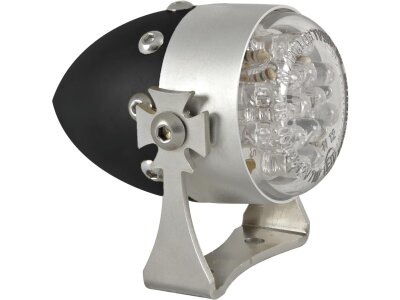 Retro LED Taillight Aluminum Satin Black Satin Clear LED