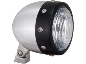 Retro 4 3/4" Headlight Aluminium Polished H4