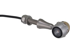 Retro LED Turn Signal V2A Satin stem Aluminum Satin Brass...