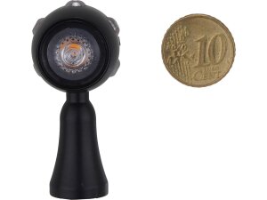 Retro LED Turn Signal V2A Black stem Black Aluminium...
