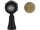 Retro LED Turn Signal V2A Black stem Black Aluminium Satin Clear