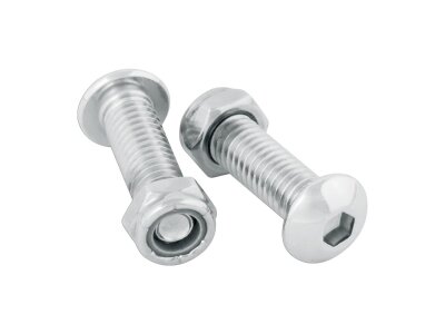 Hardware Mounting Kit For Moto Foot Pegs, Chrome Mounting Kit for Moto Pegs