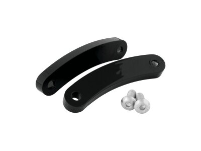 Relocation Bracket For Passenger Pegs, Powder Coat Passenger Pegs Relocation Bracket Black Powder Coated