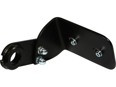 Short Side Mount License Plate Bracket Black Satin