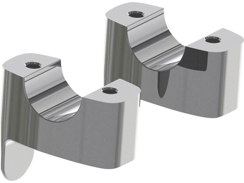 Flat -17 Riser for Breakout Models 17 mm displaced forward, Height 33 mm Chrome 1 1/4"