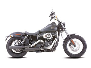 Double Groove Slip-On Mufflers Black Satin