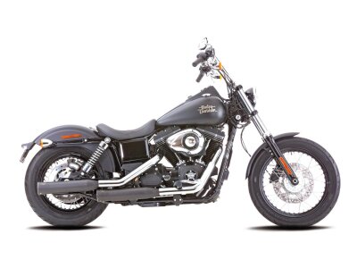 Double Groove Slip-On Mufflers Black Satin