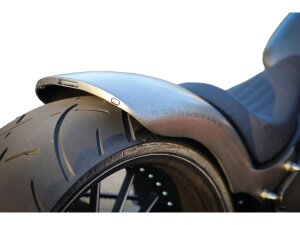 Rear Steel Fender for Twin Cam Softail (Narrow Frame) 260/18" Tire, With Taillight and Turn Signals Raw
