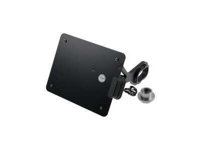 Sidemount License Plate Bracket Kit Austria 210 x 170 mm Black Powder Coated