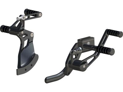 Forward Control Kit 2" Forwarded, with O-Ring Pegs Black Anodized