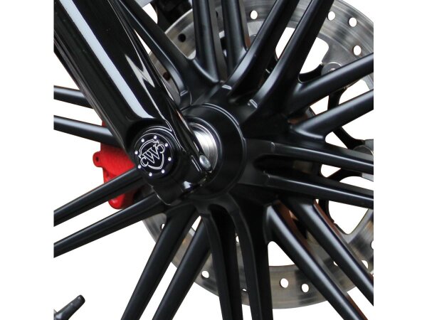 Front Axle Cover With Cult Werk logo Black Gloss Powder Coated