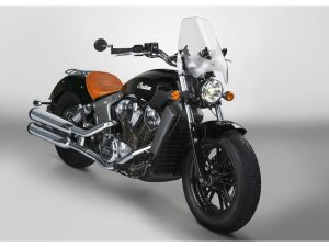 Deflector Screen Windshield with QuickSet Mount For 1" handlebars, Height: 14", Width: 15", QuickSet™ 2-Point Handlebar Mount included Clear