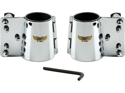Heavy Duty Windshield Mount Kit Straight forks Chrome